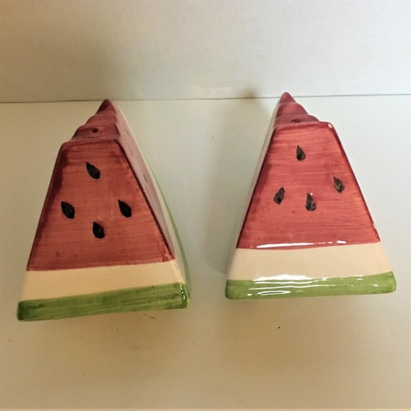 Ceramic Watermelon Salt & Pepper Set - Picture 4 of 5